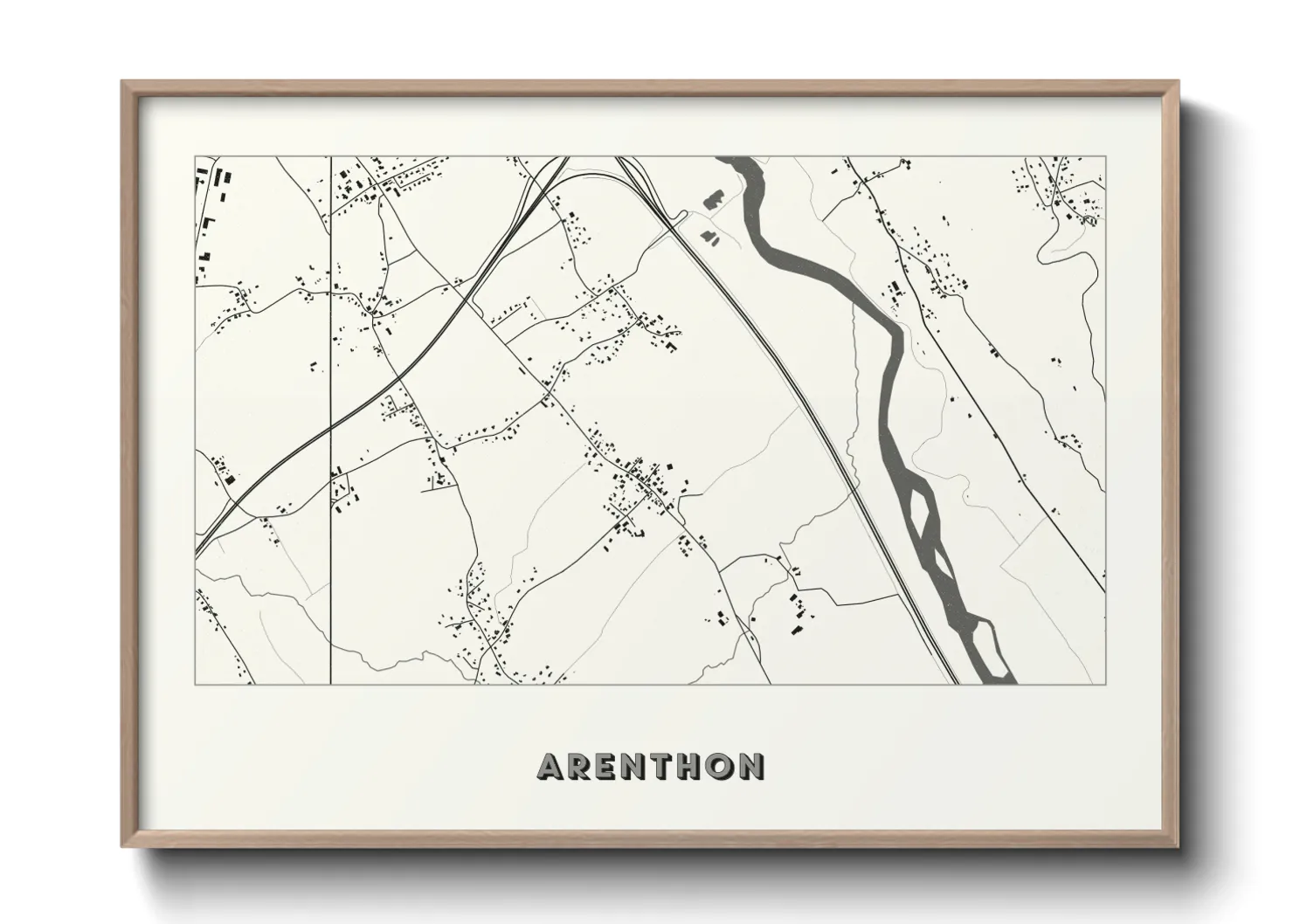 Une affiche de carte sur Arenthon