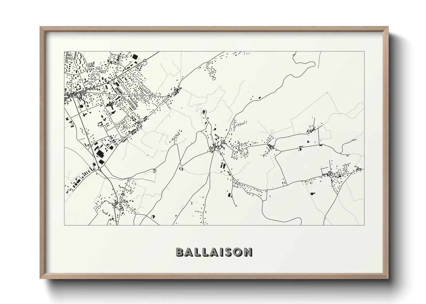 Une affiche de carte sur Ballaison