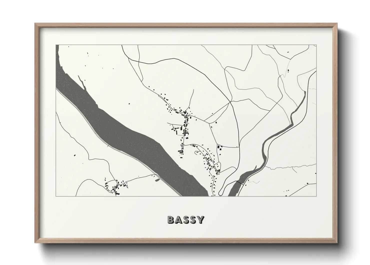Une affiche de carte sur Bassy