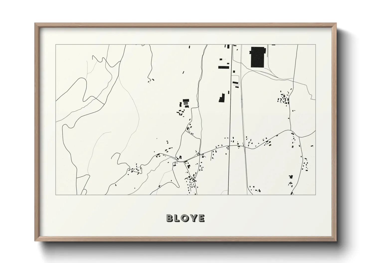 Une affiche de carte sur Bloye