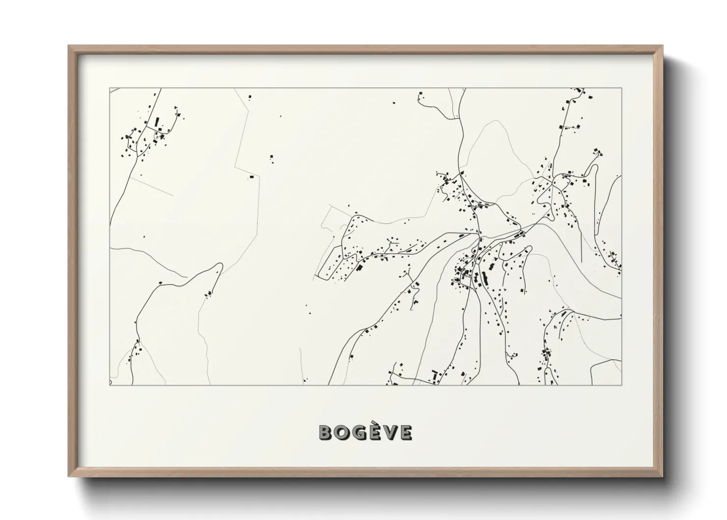 Une affiche de carte sur Bogève