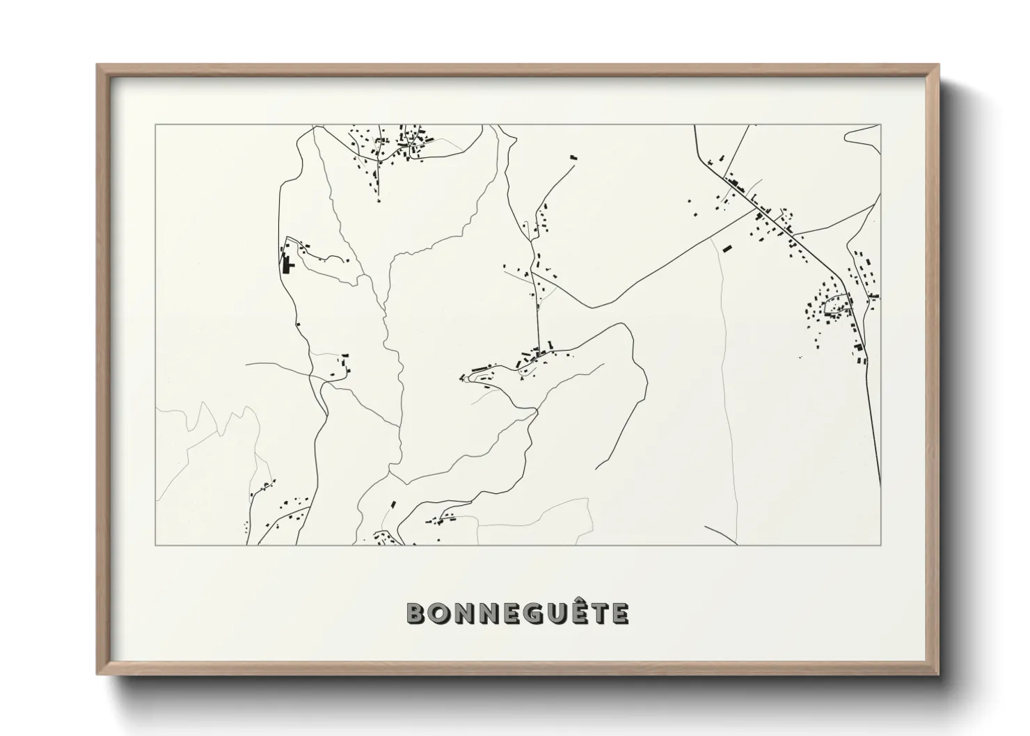 Une affiche de carte sur Bonneguête