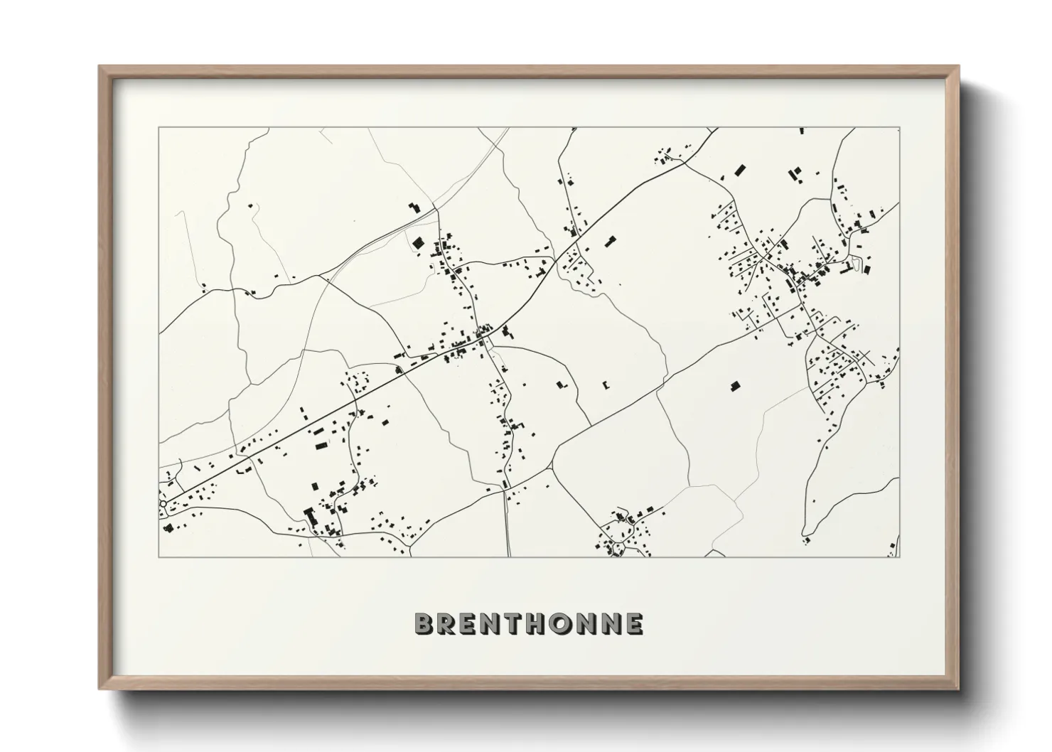 Une affiche de carte sur Brenthonne