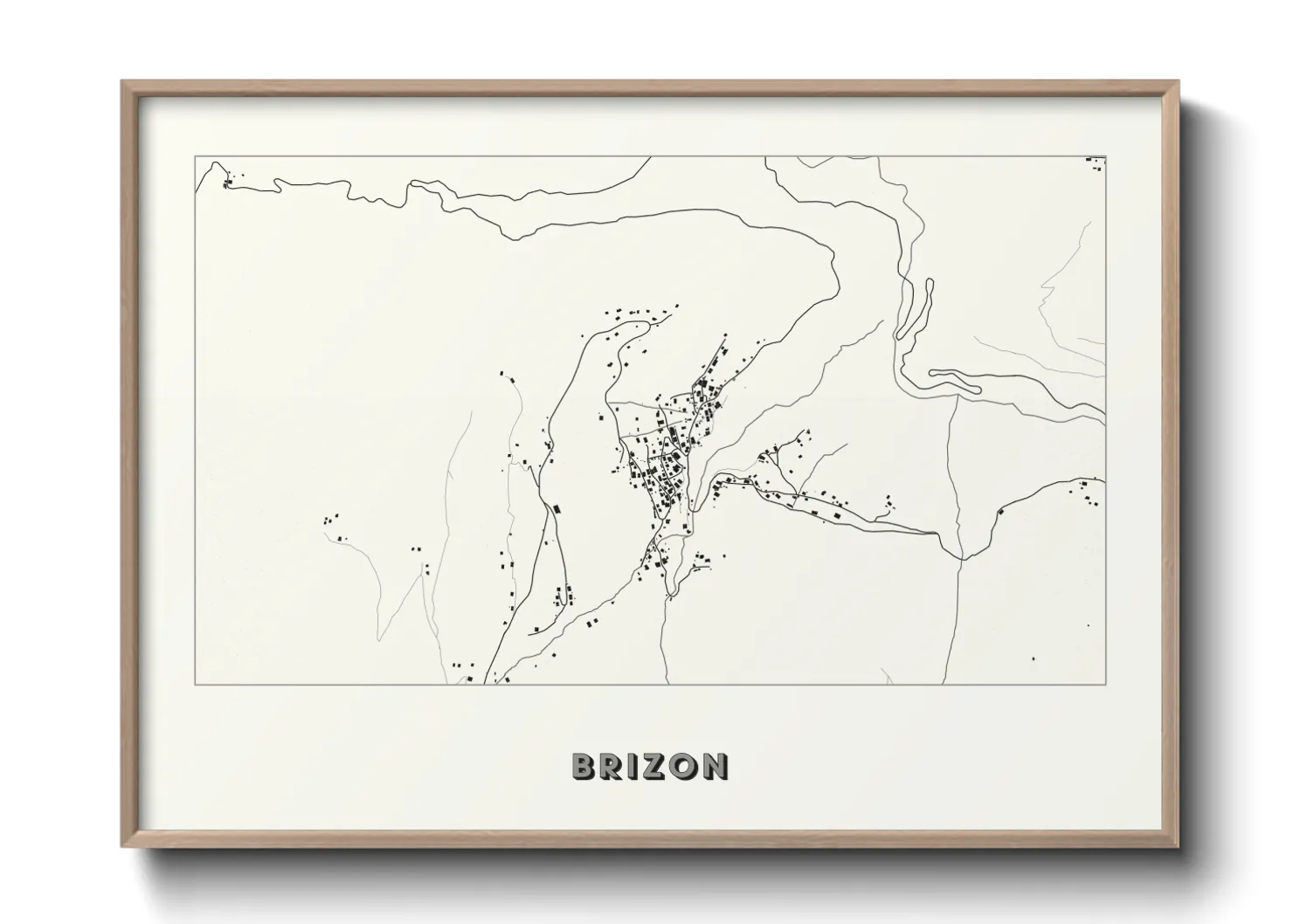 Une affiche de carte sur Brizon