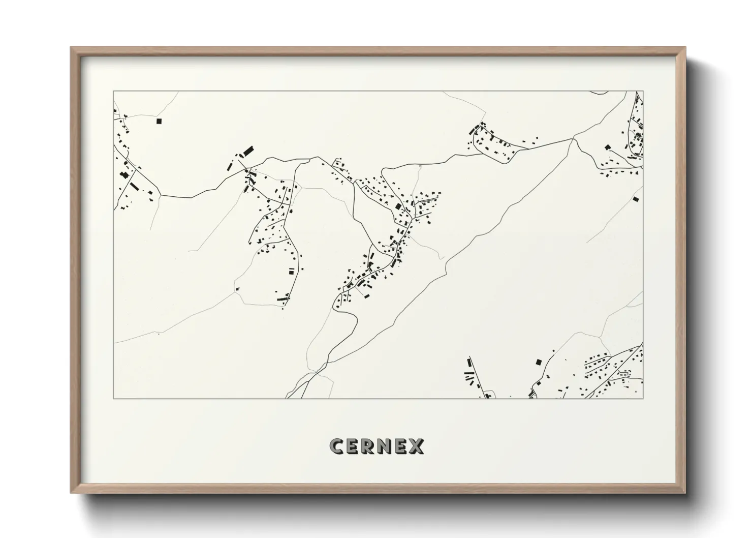 Une affiche de carte sur Cernex