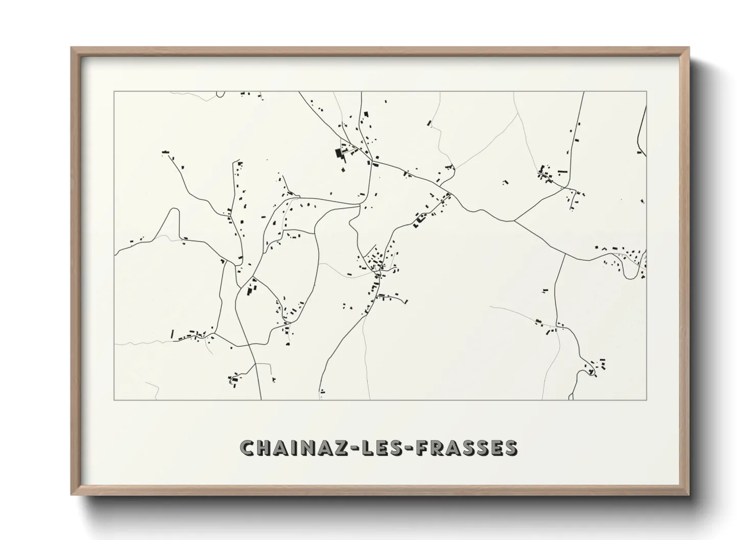Une affiche de carte sur Chainaz-les-Frasses