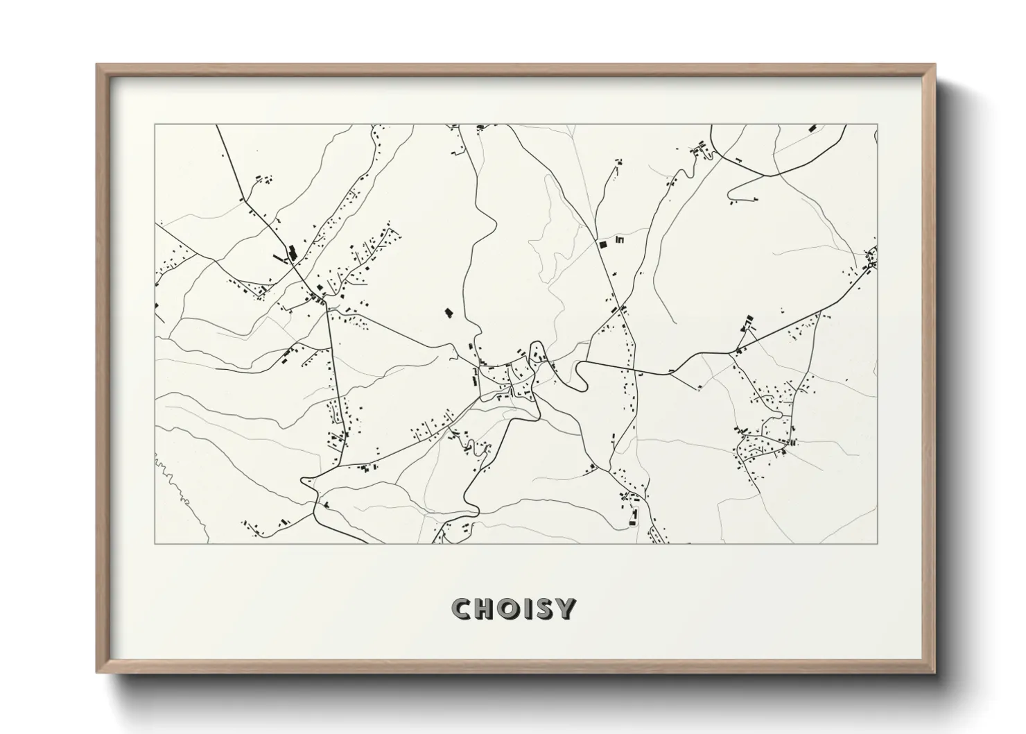 Une affiche de carte sur Choisy
