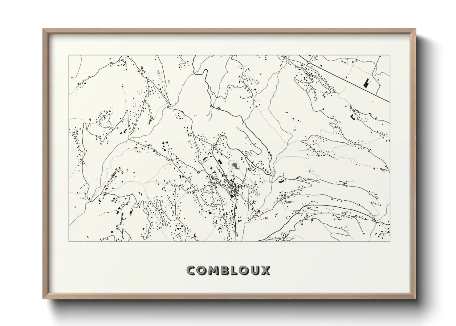 Une affiche de carte sur Combloux