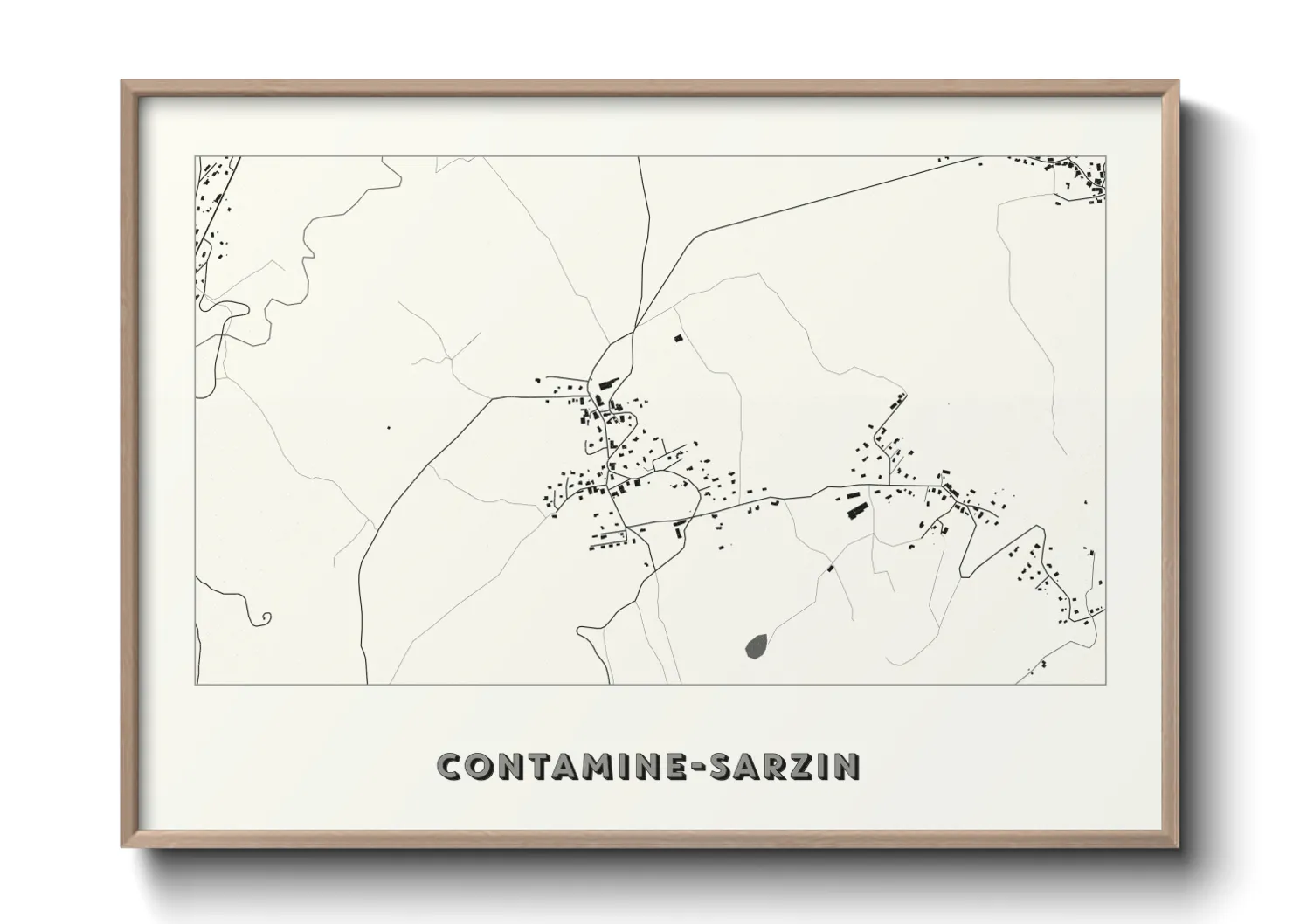 Une affiche de carte sur Contamine-Sarzin