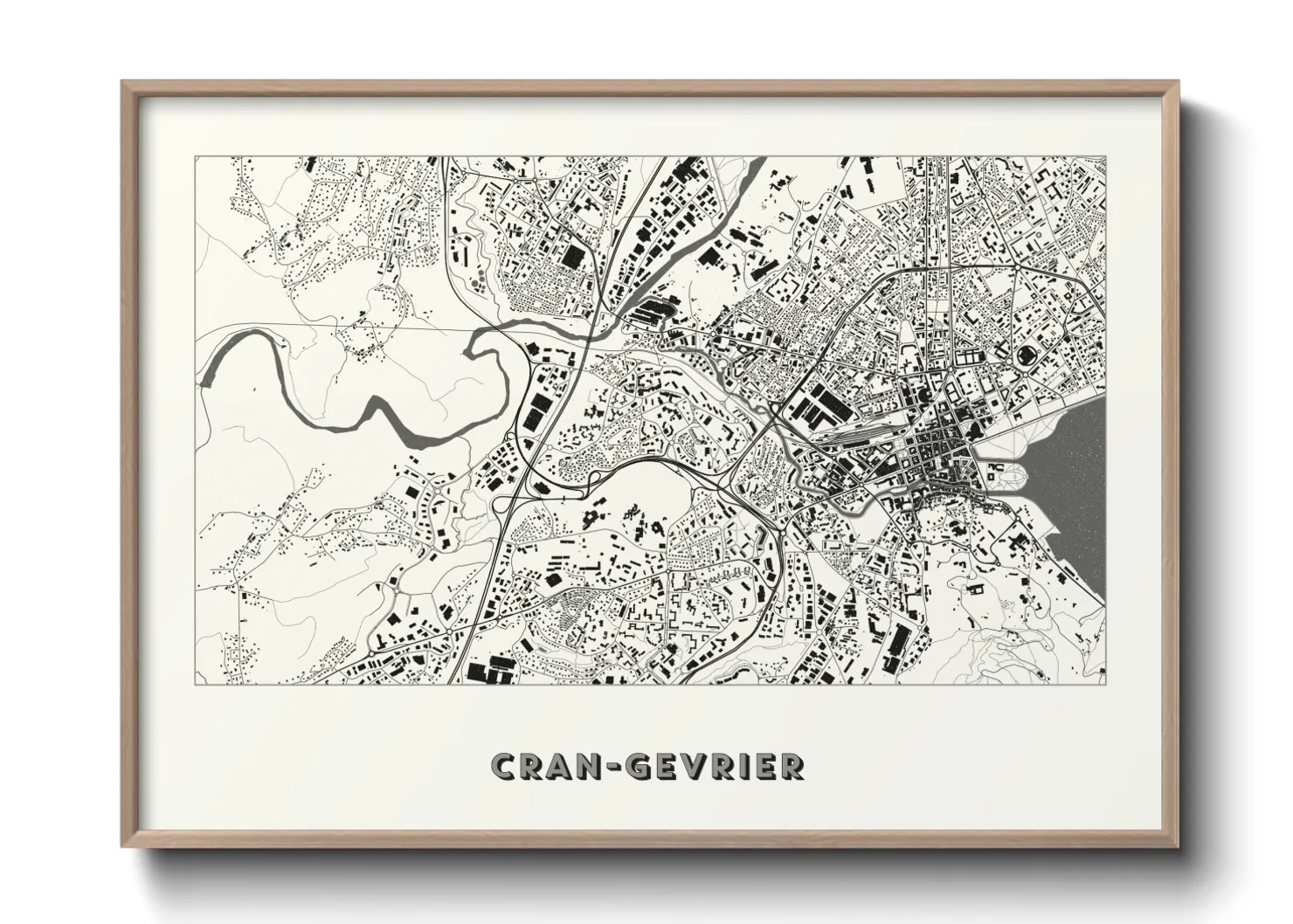 Une affiche de carte sur Cran-Gevrier