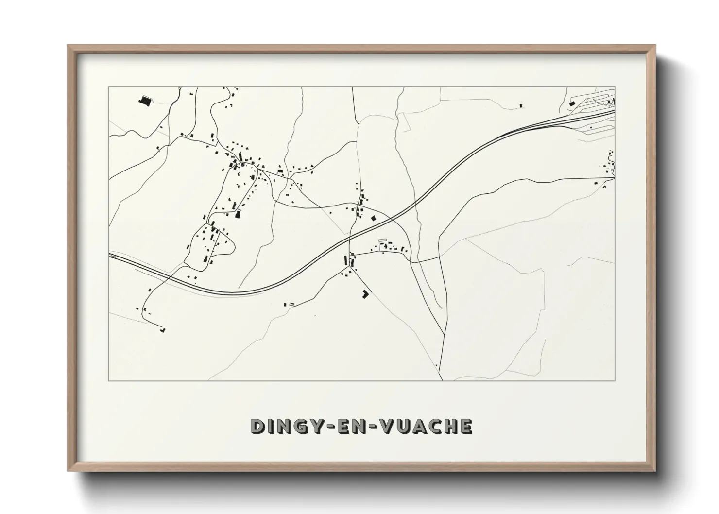 Une affiche de carte sur Dingy-en-Vuache