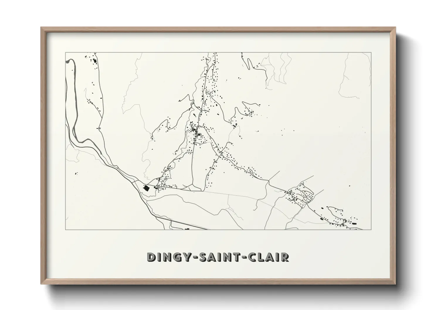 Une affiche de carte sur Dingy-Saint-Clair