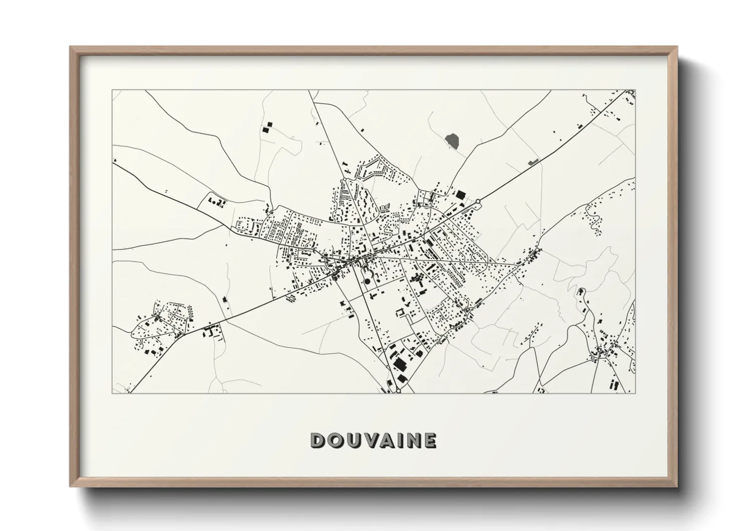 Une affiche de carte sur Douvaine