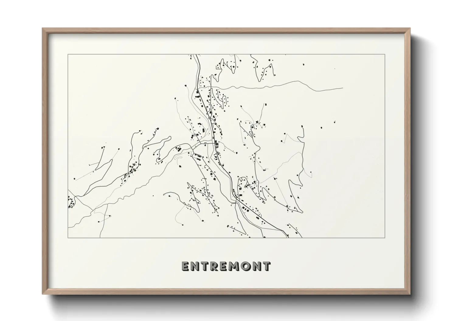 Une affiche de carte sur Entremont