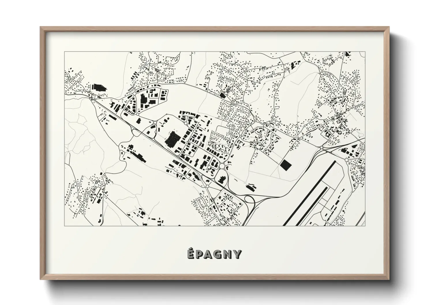 Une affiche de carte sur Épagny