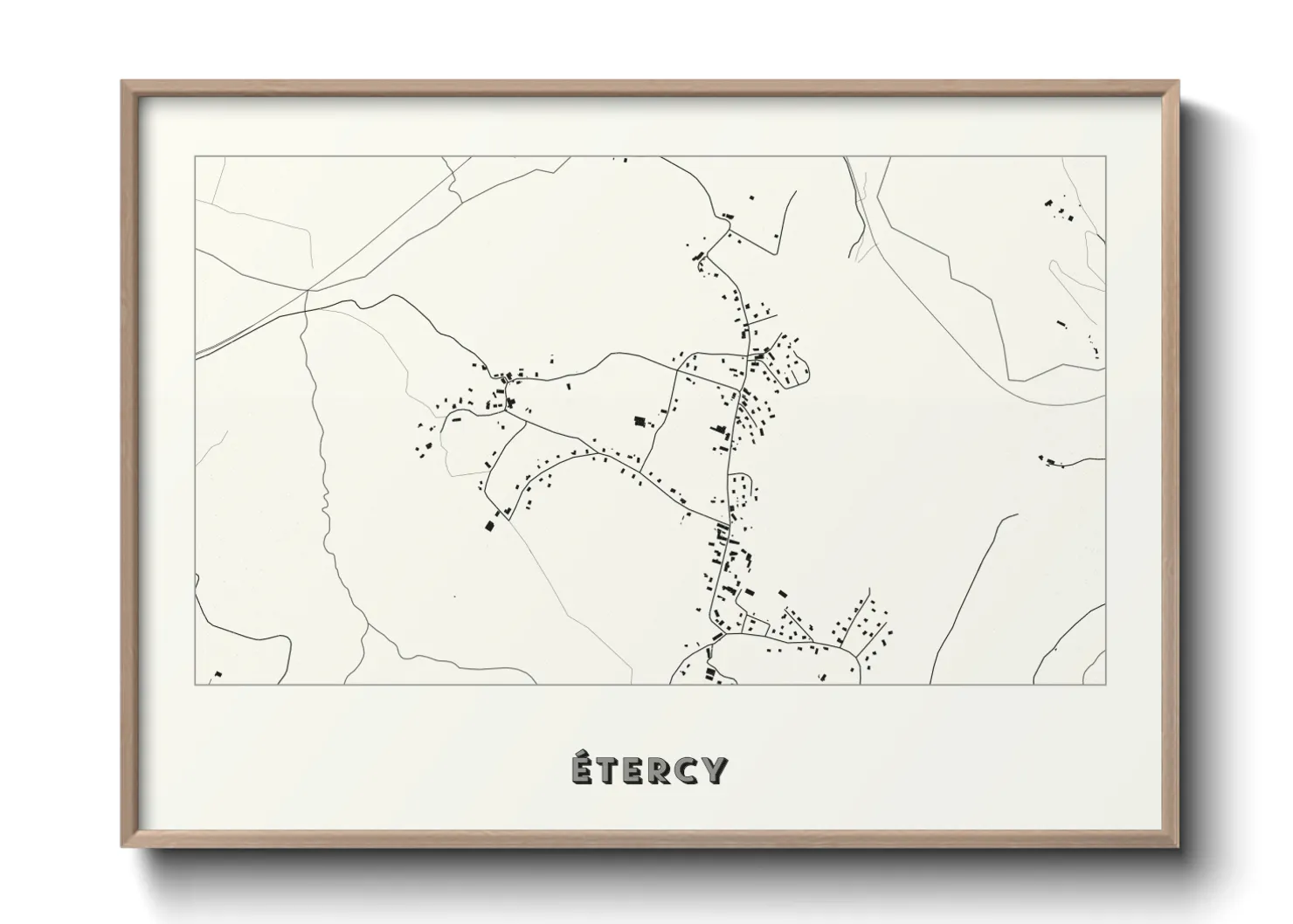 Une affiche de carte sur Étercy