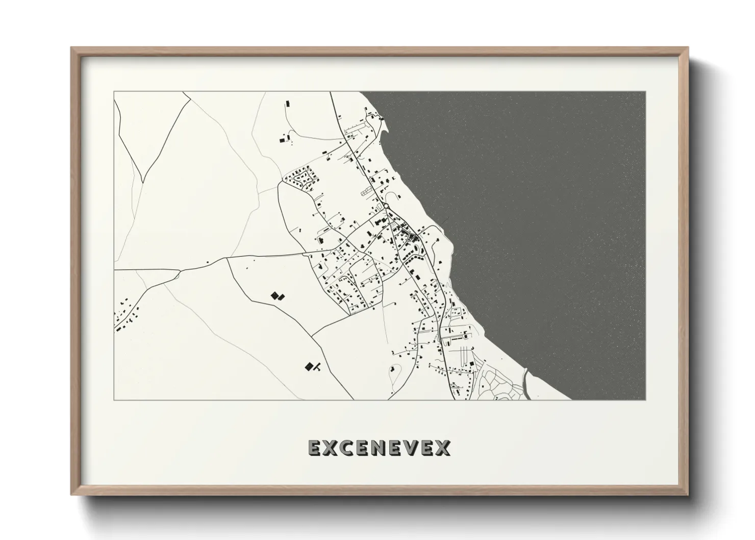 Une affiche de carte sur Excenevex