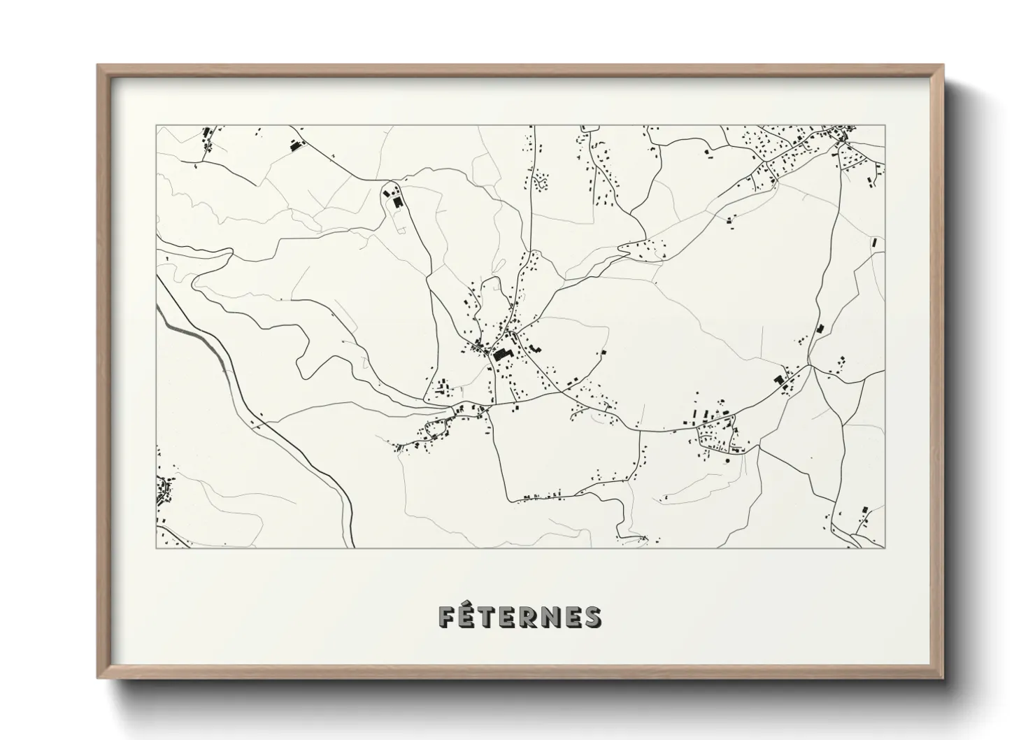 Une affiche de carte sur Féternes