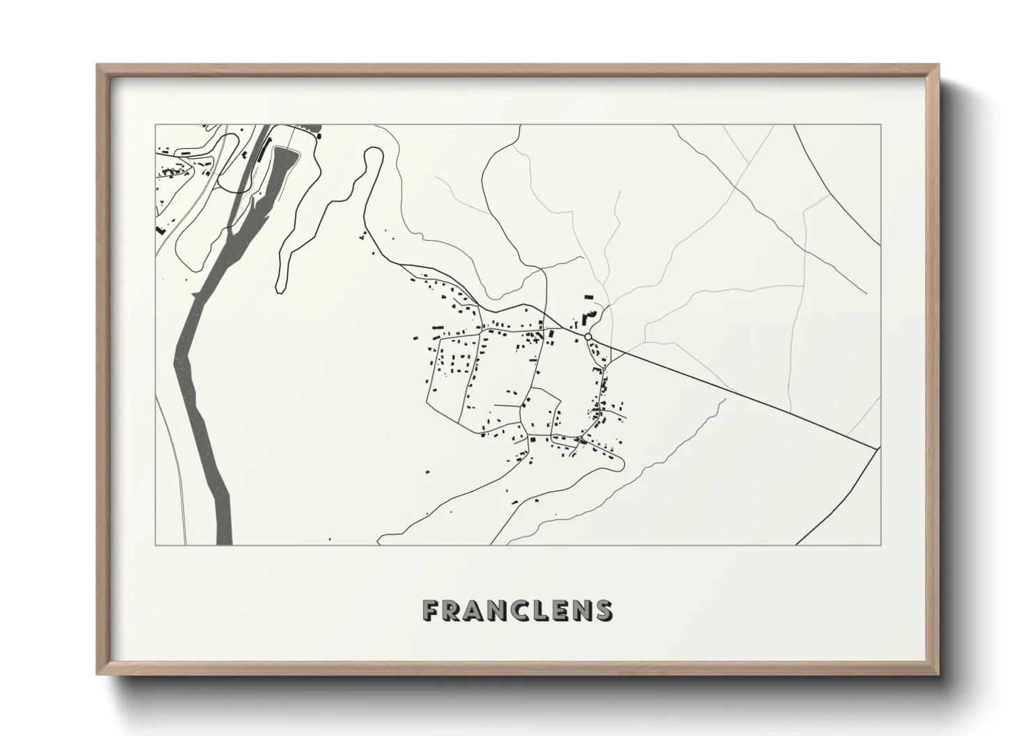 Une affiche de carte sur Franclens