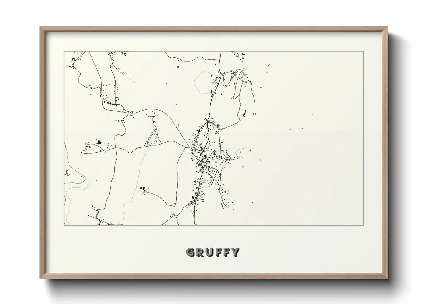 Une affiche de carte sur Gruffy