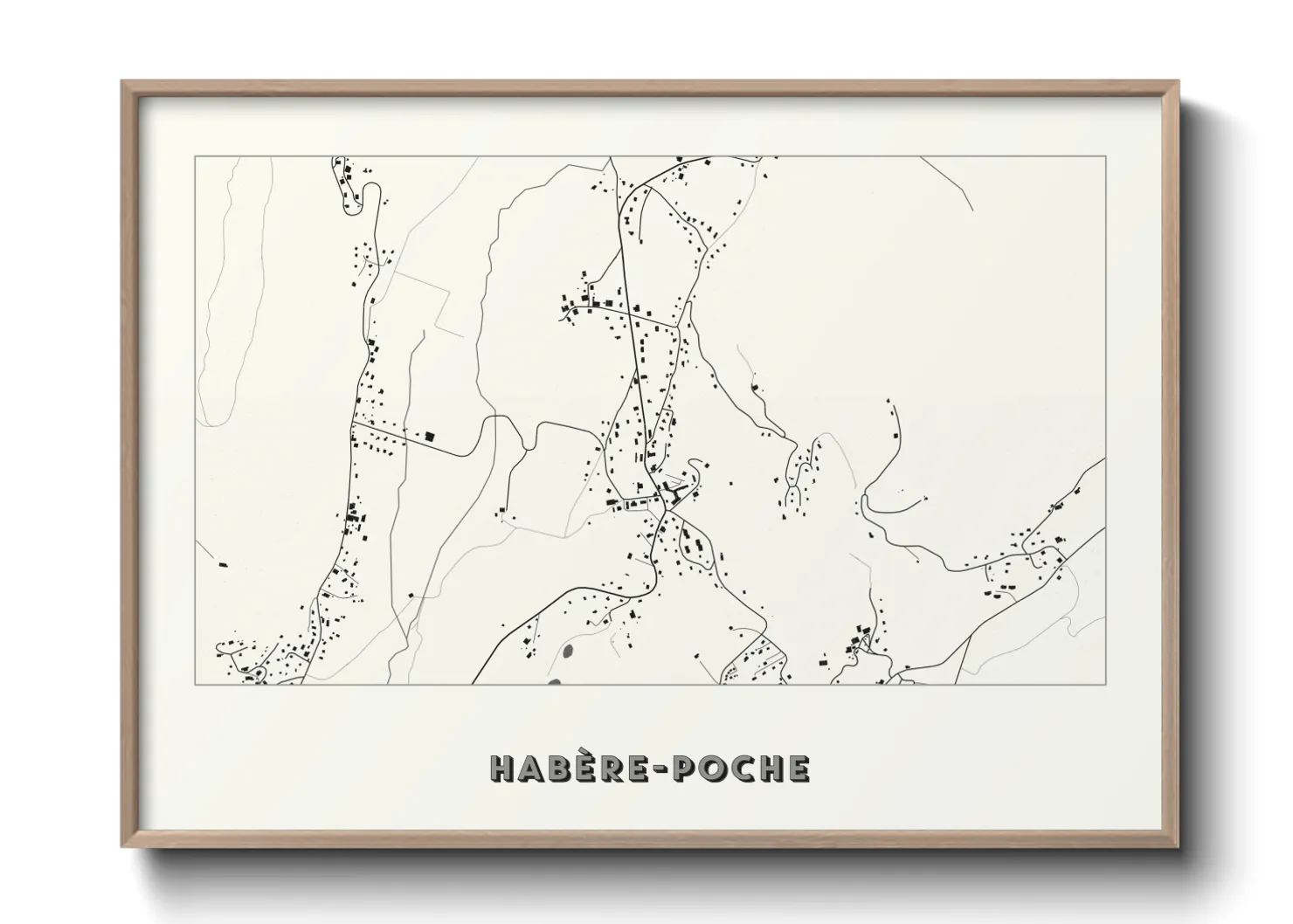 Une affiche de carte sur Habère-Poche