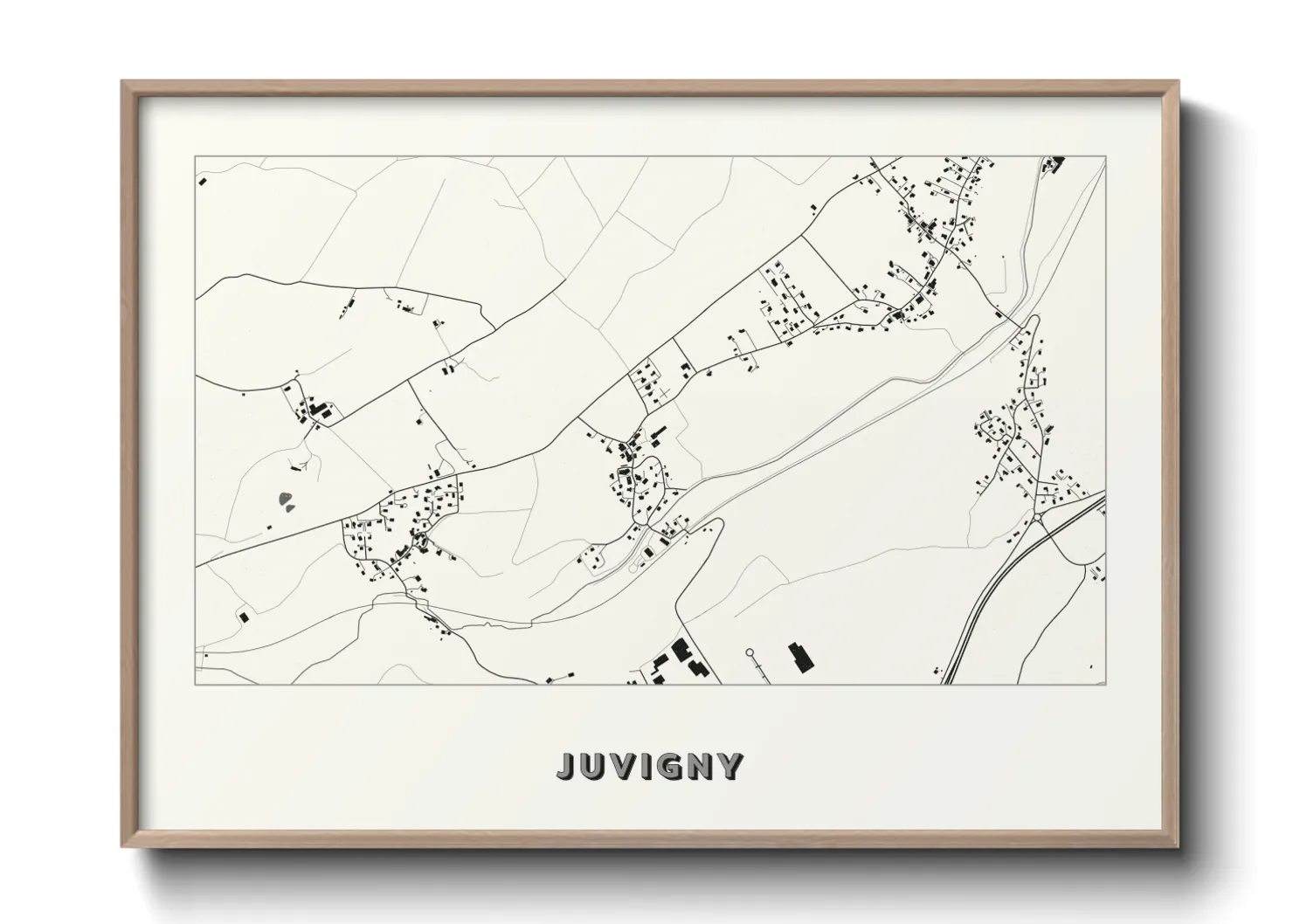 Une affiche de carte sur Juvigny