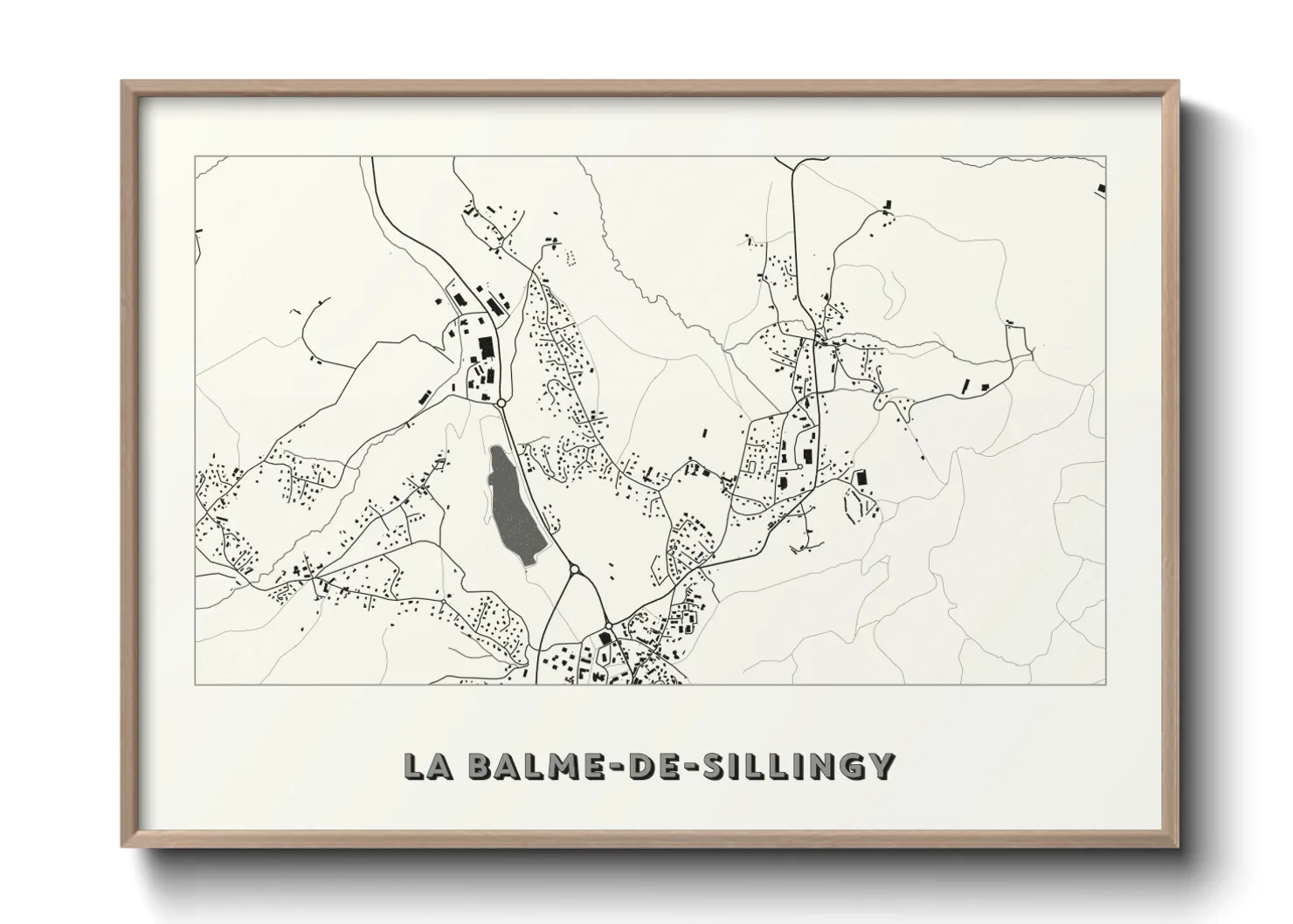 Une affiche de carte sur La Balme-de-Sillingy