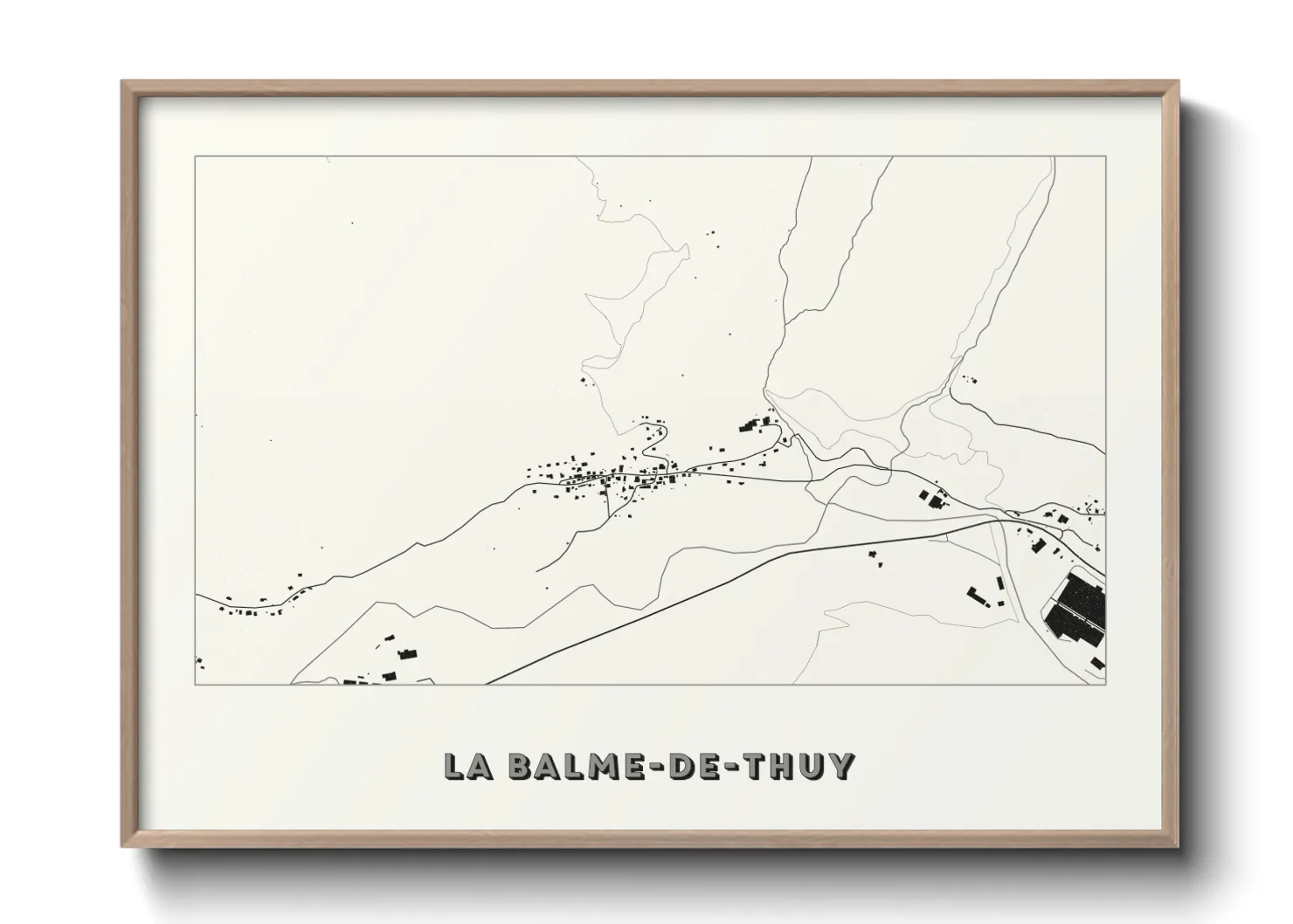 Une affiche de carte sur La Balme-de-Thuy