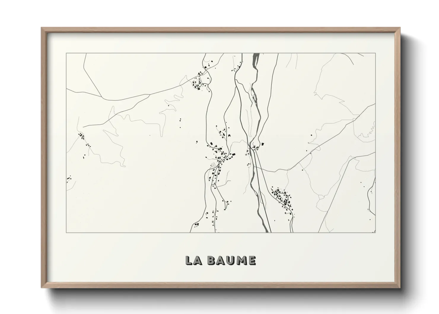 Une affiche de carte sur La Baume