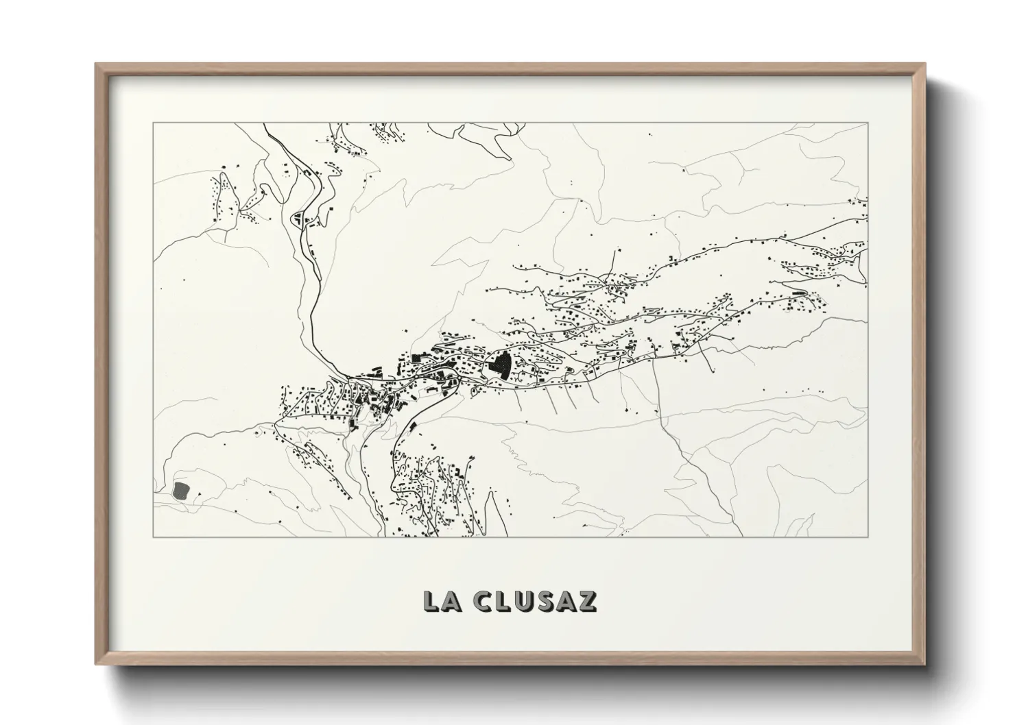Une affiche de carte sur La Clusaz