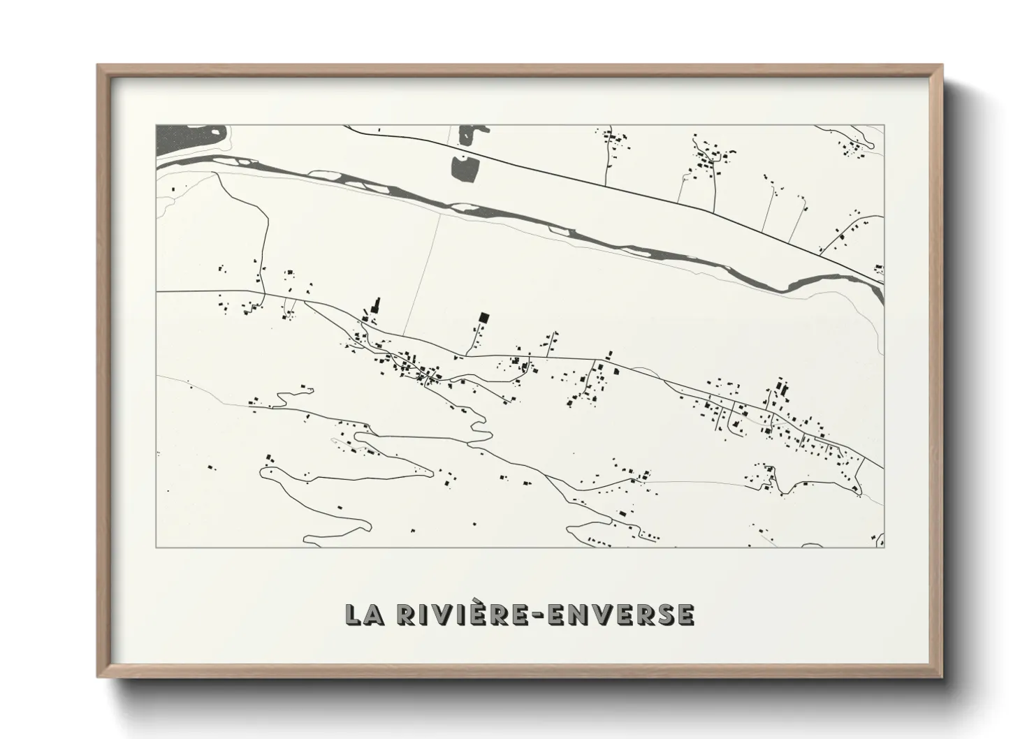 Une affiche de carte sur La Rivière-Enverse