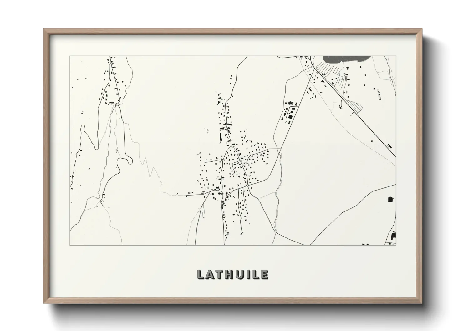 Une affiche de carte sur Lathuile