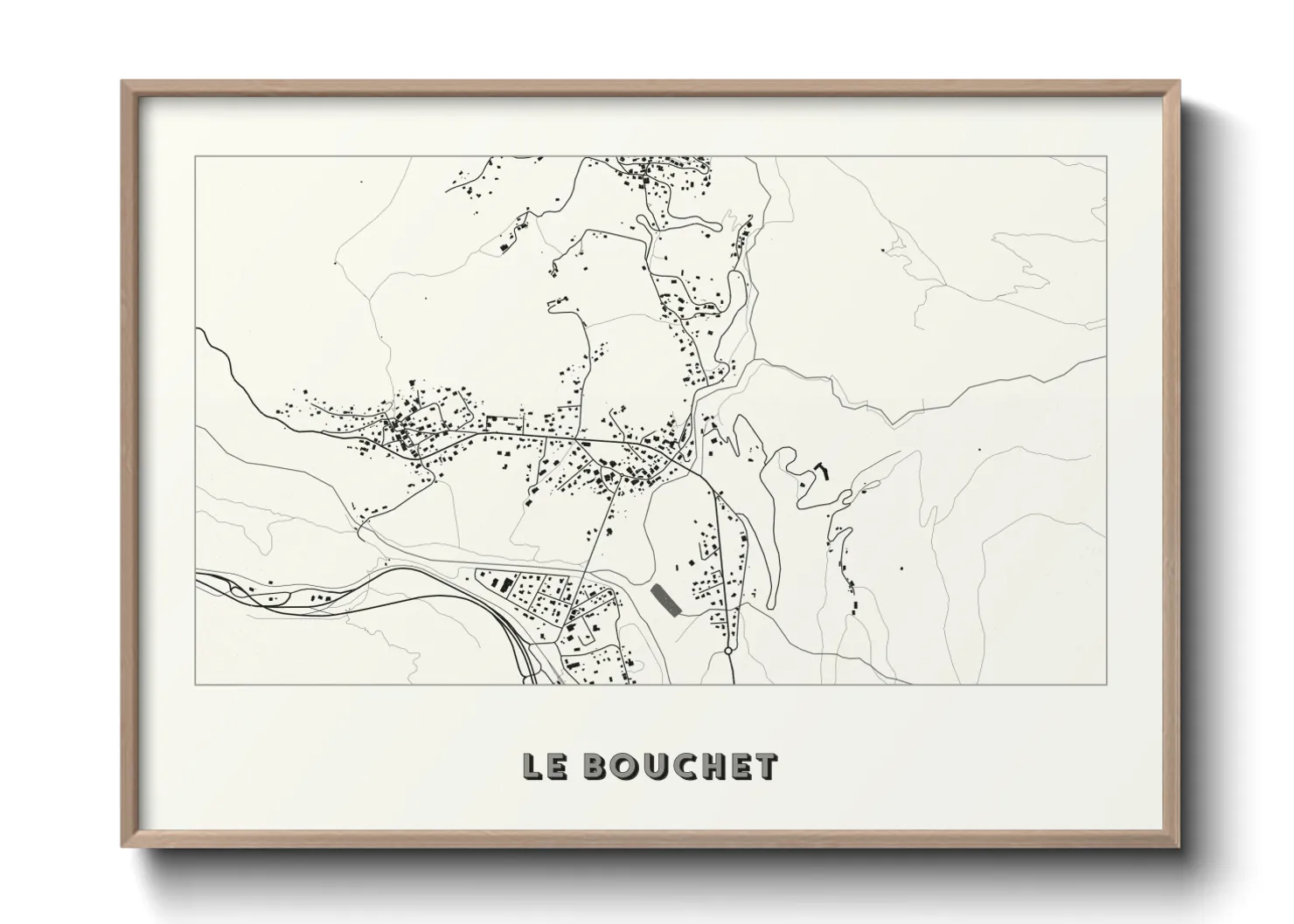 Une affiche de carte sur Le Bouchet