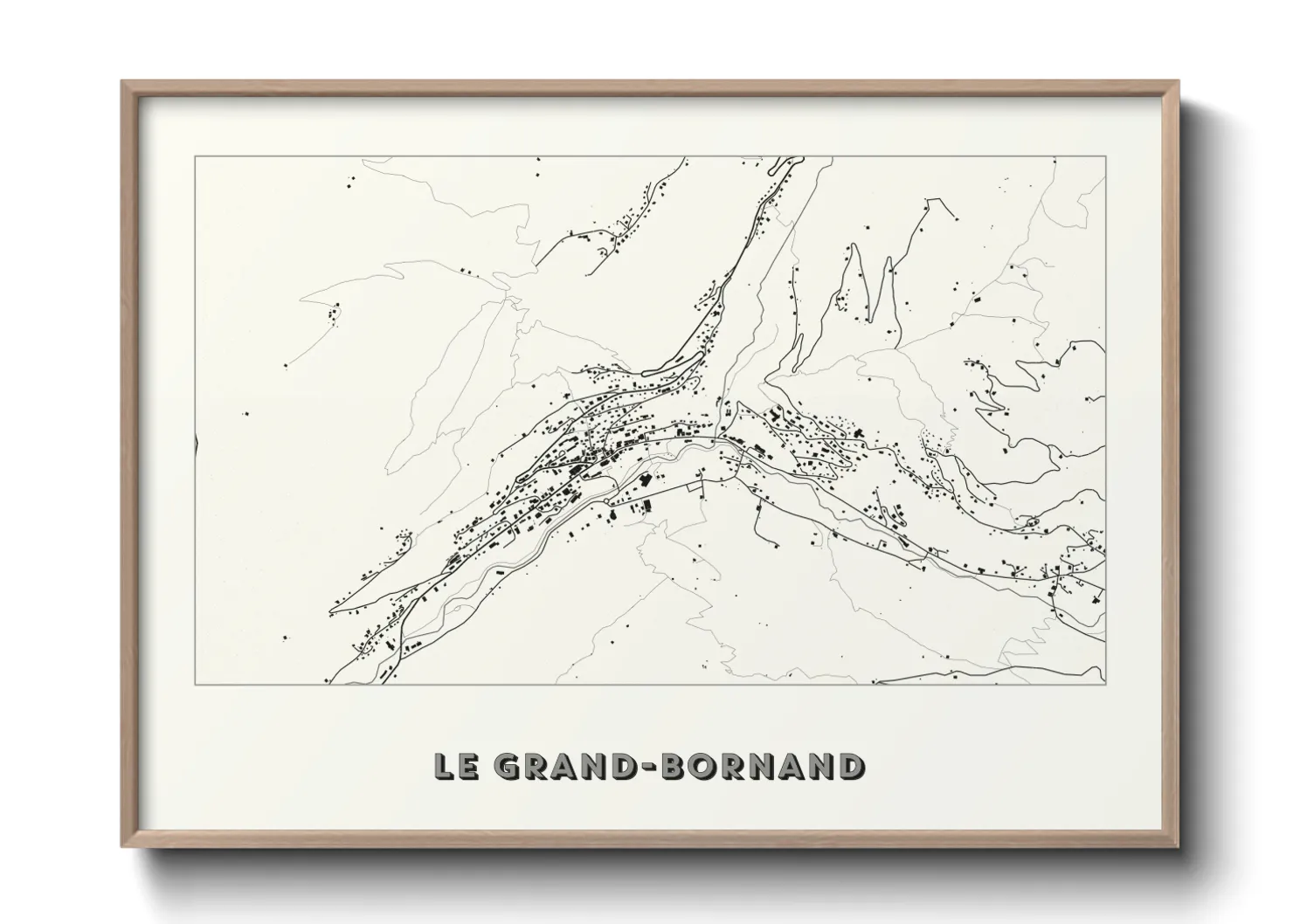 Une affiche de carte sur Le Grand-Bornand