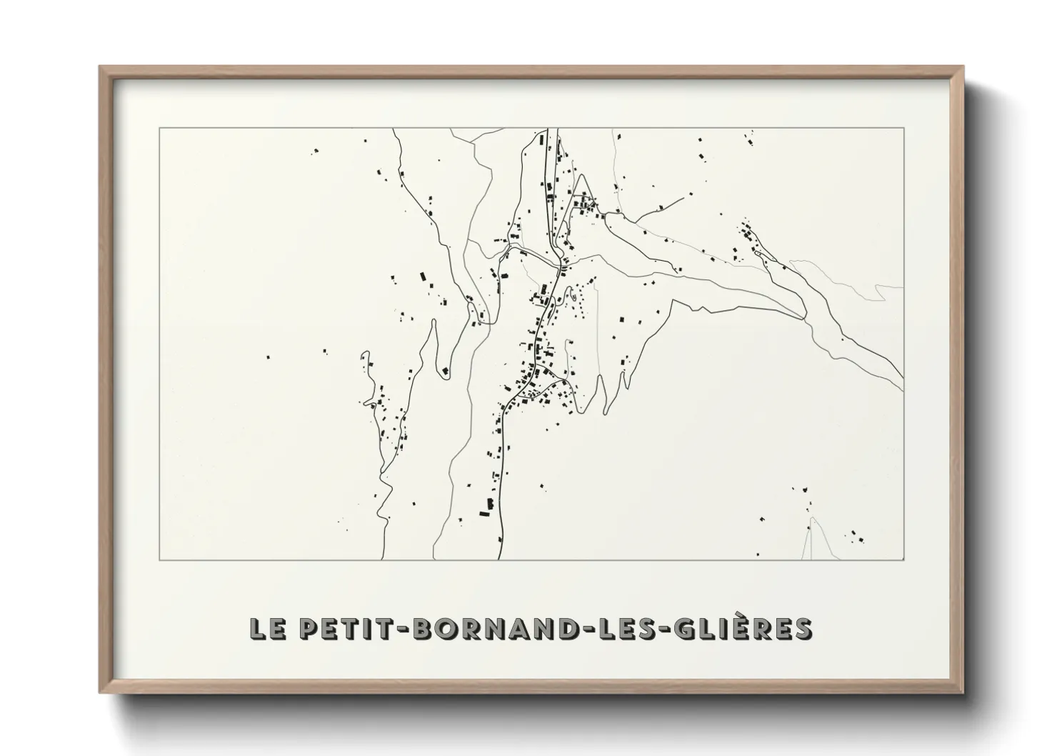 Une affiche de carte sur Le Petit-Bornand-les-Glières