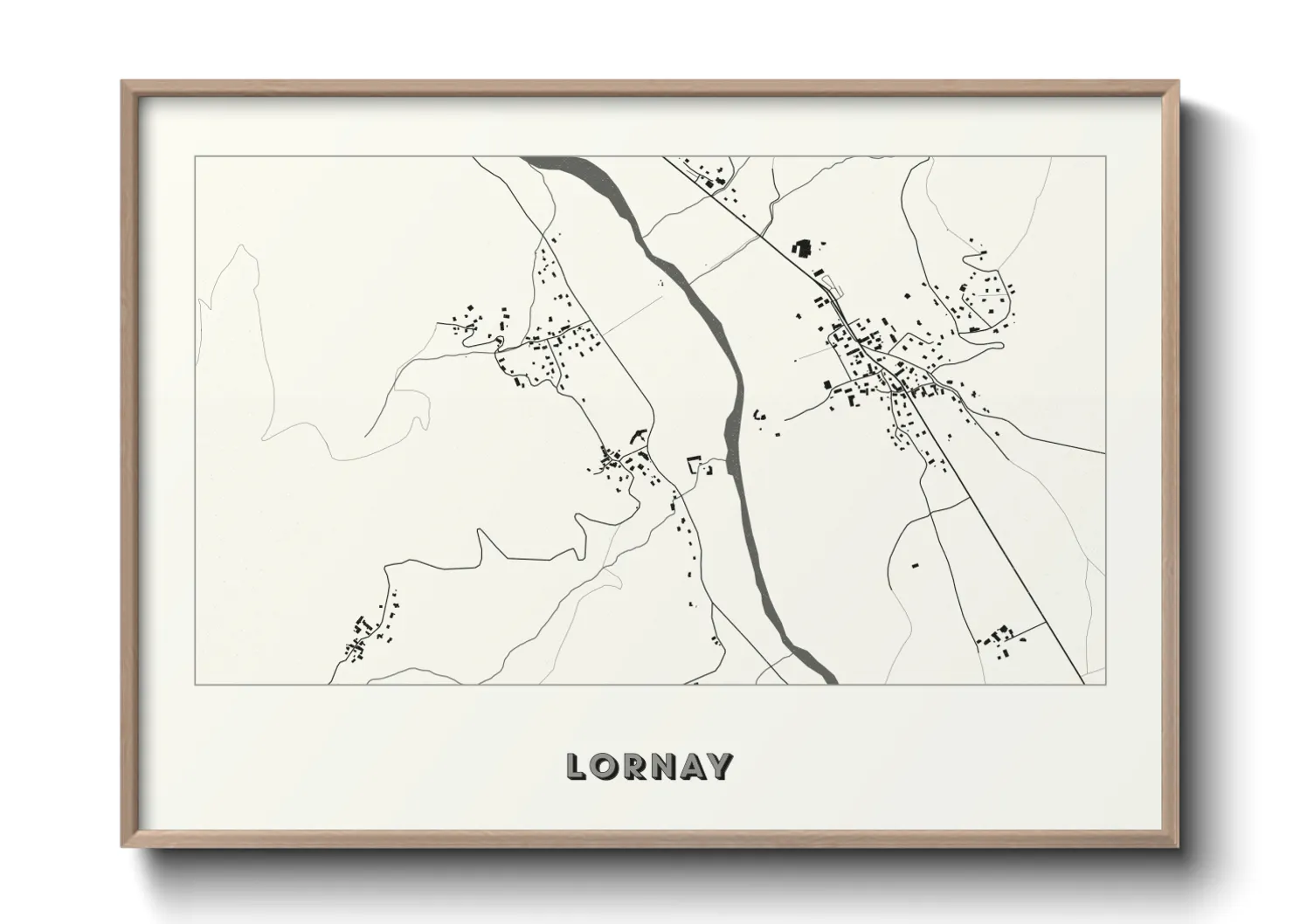 Une affiche de carte sur Lornay