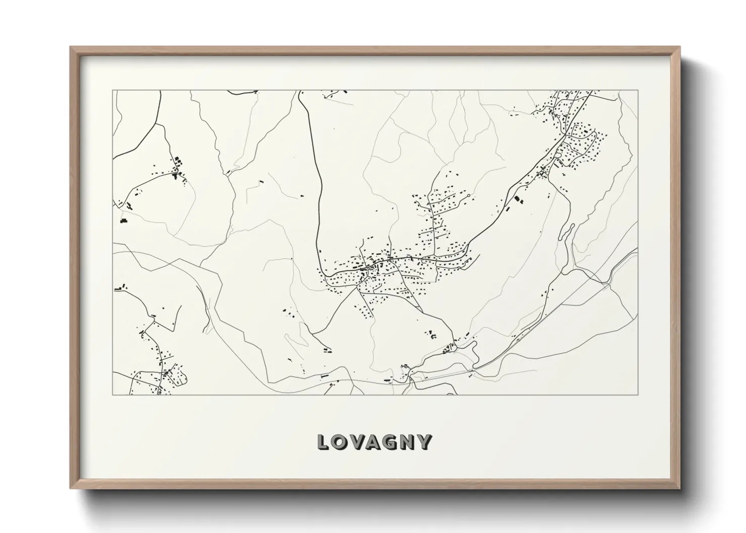 Une affiche de carte sur Lovagny