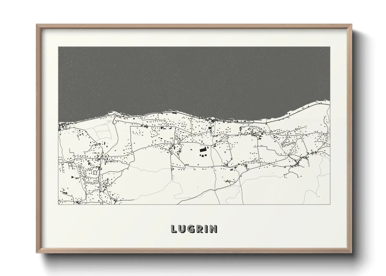 Une affiche de carte sur Lugrin