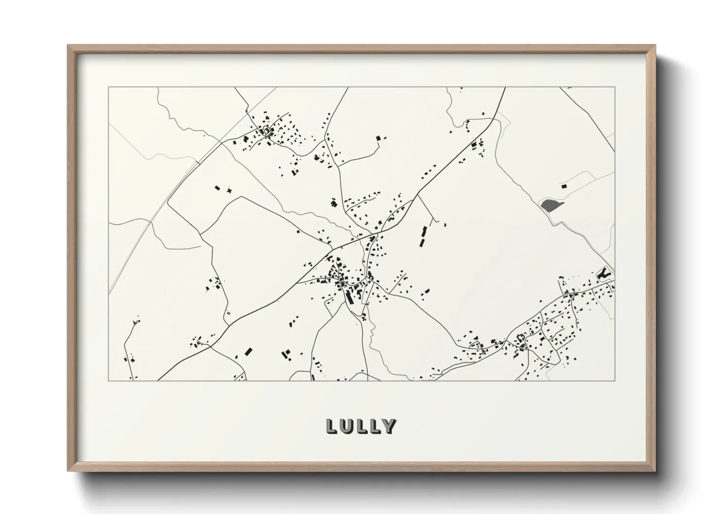 Une affiche de carte sur Lully