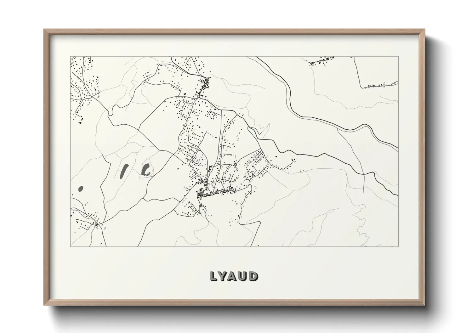 Une affiche de carte sur Lyaud