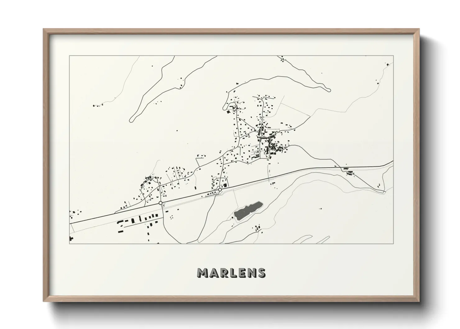 Une affiche de carte sur Marlens