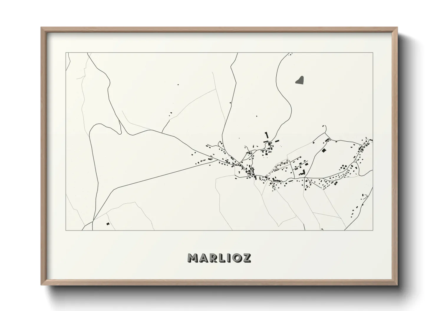 Une affiche de carte sur Marlioz