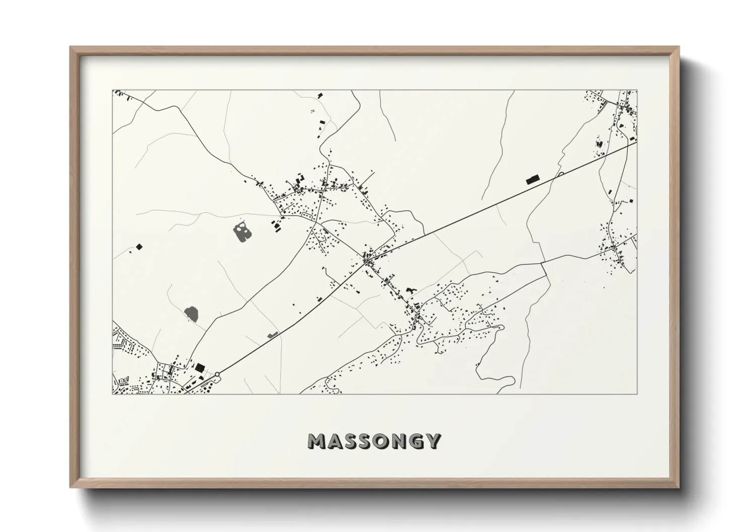 Une affiche de carte sur Massongy