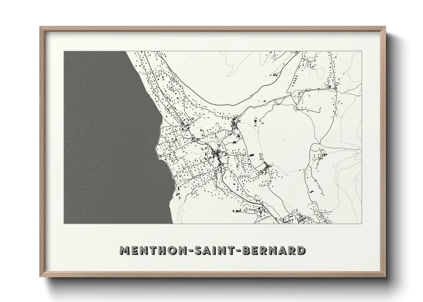 Une affiche de carte sur Menthon-Saint-Bernard