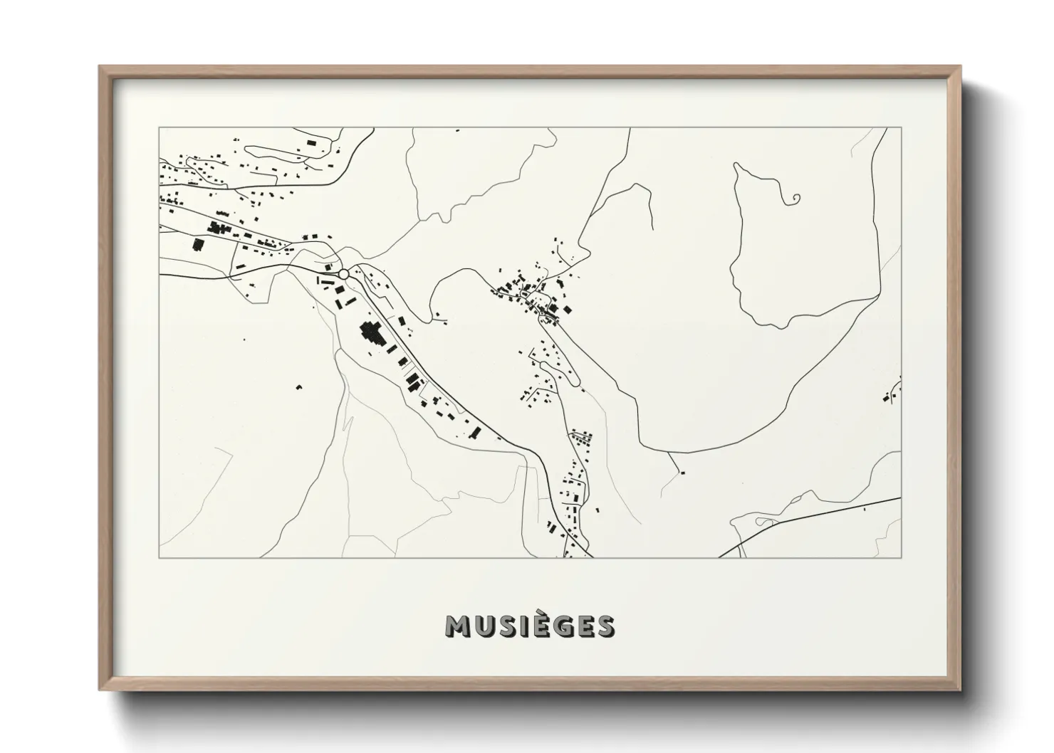 Une affiche de carte sur Musièges