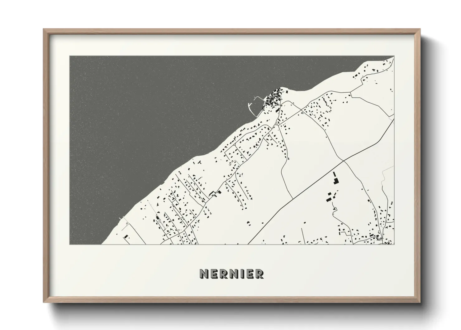 Une affiche de carte sur Nernier