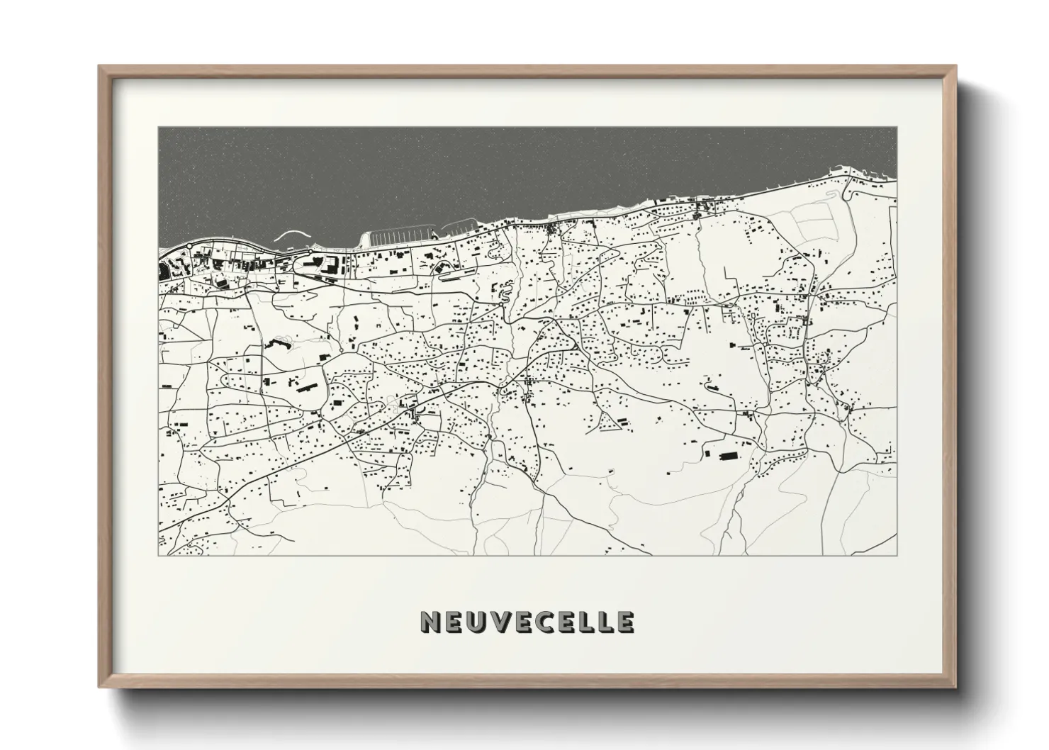 Une affiche de carte sur Neuvecelle