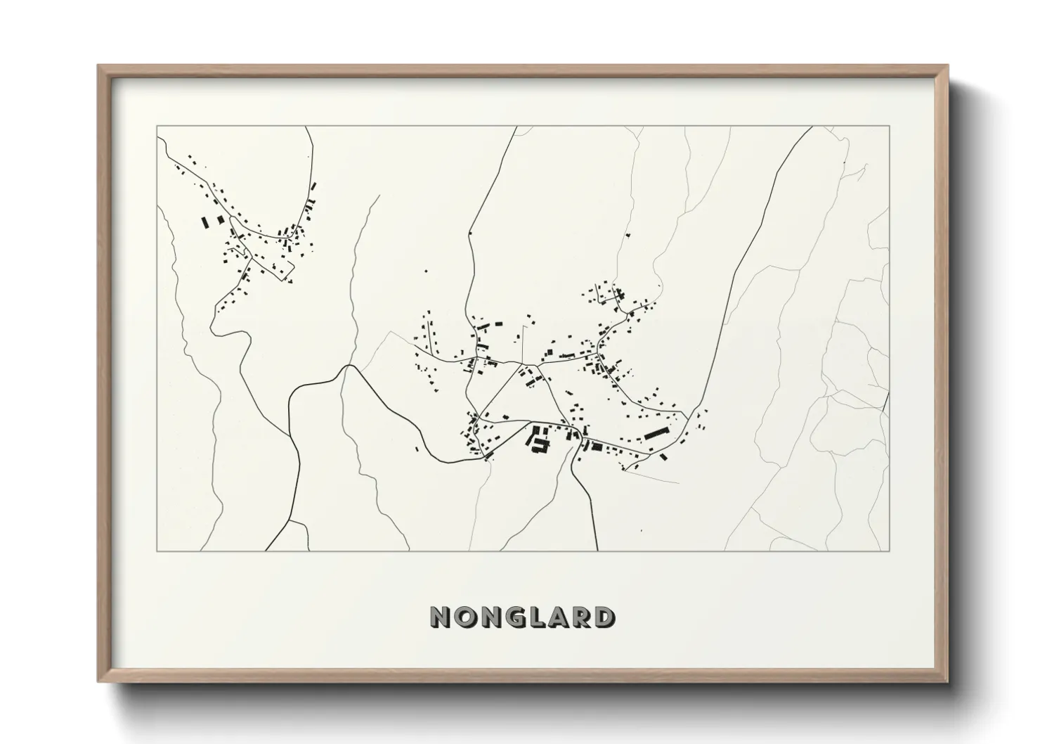 Une affiche de carte sur Nonglard
