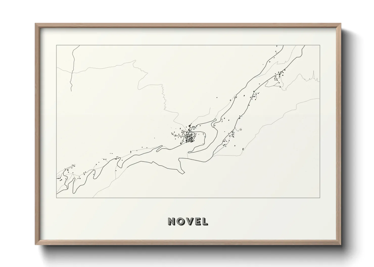 Une affiche de carte sur Novel