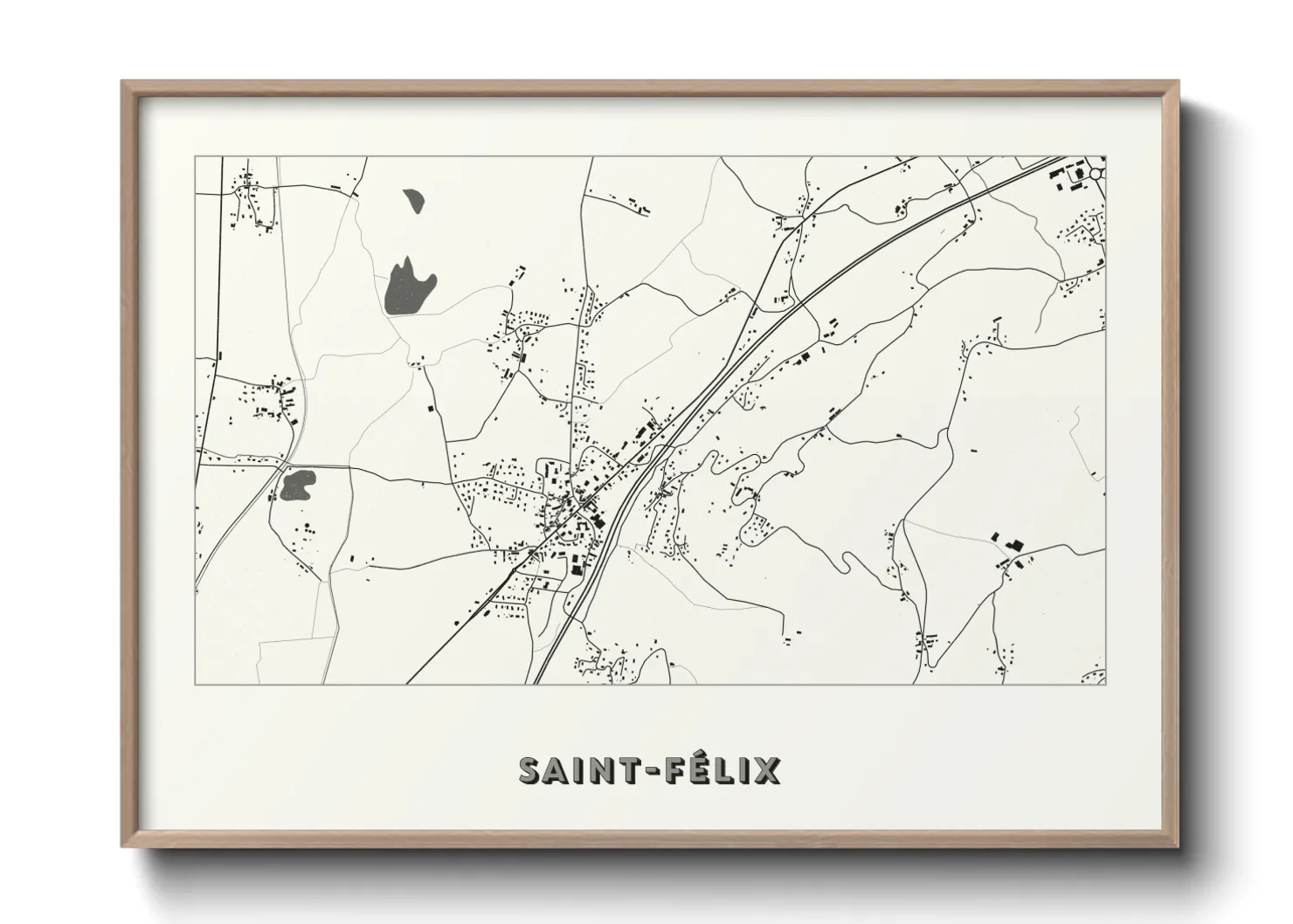 Une affiche de carte sur Saint-Félix